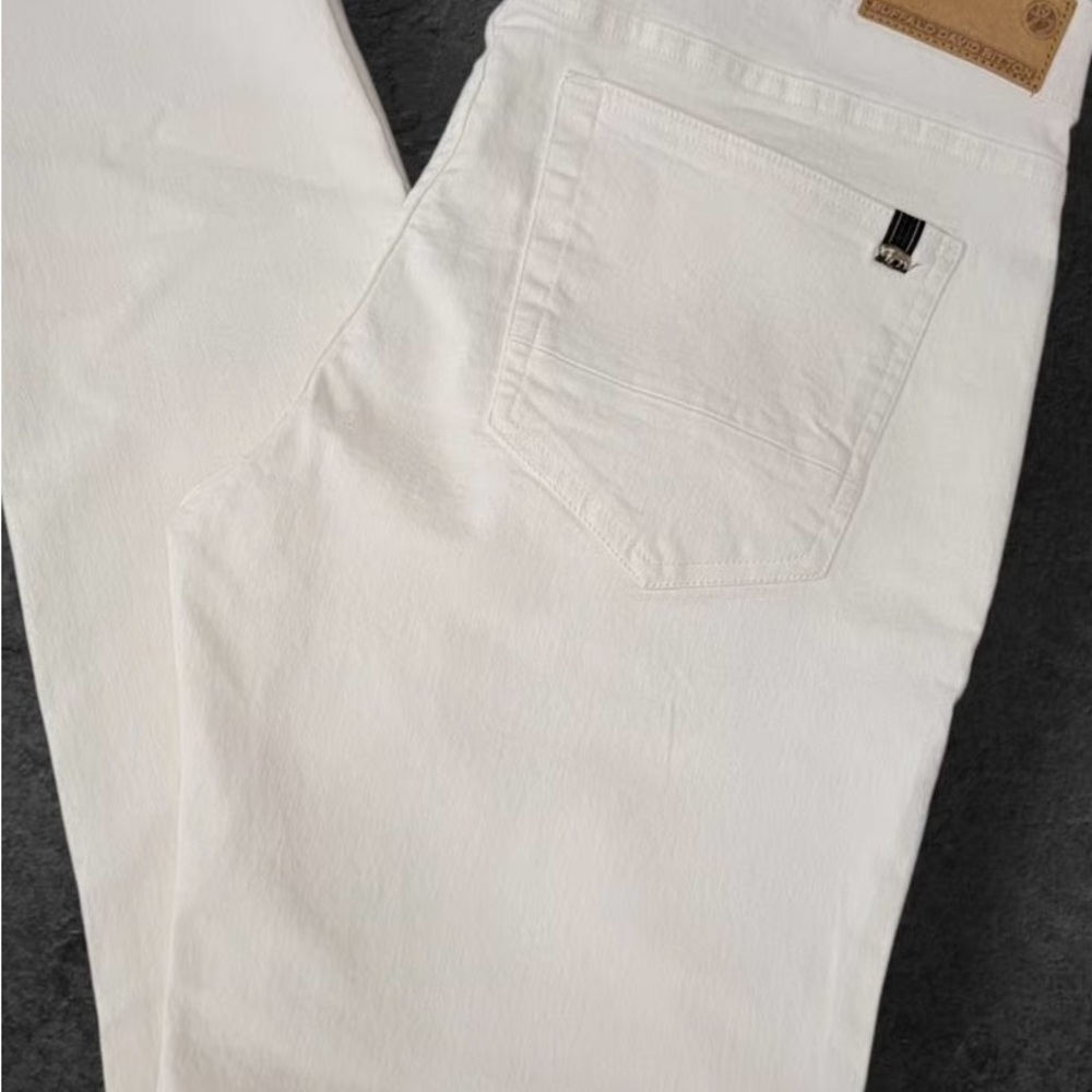 Buffalo David Bitton White Straight Jeans Classic Design
